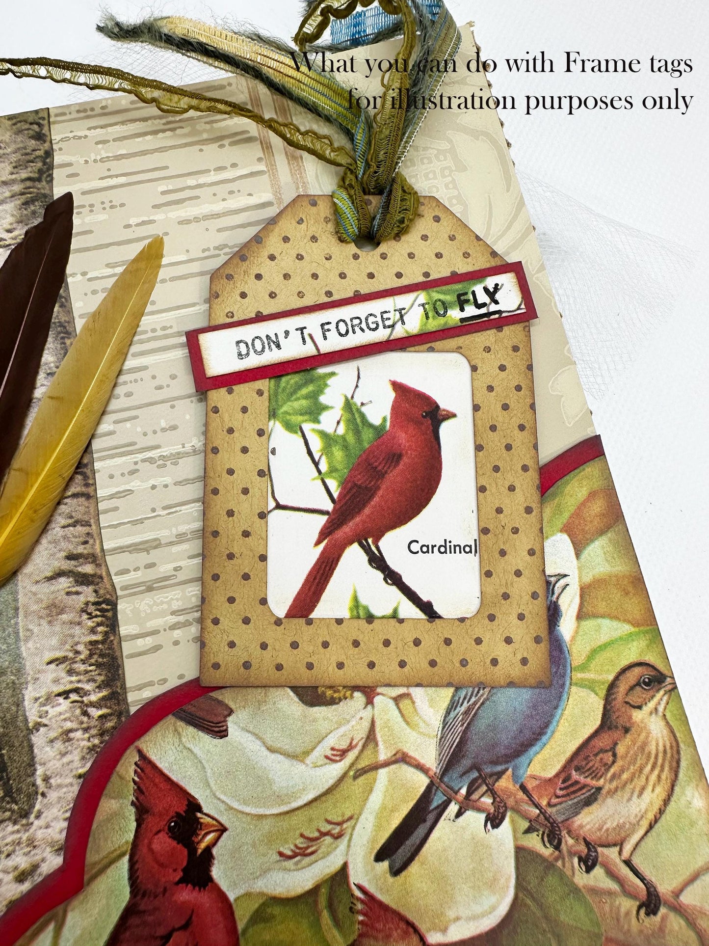 Die-Cut Frame Tags in Kraft with blank Small Card (etsy image id: 6695573508)