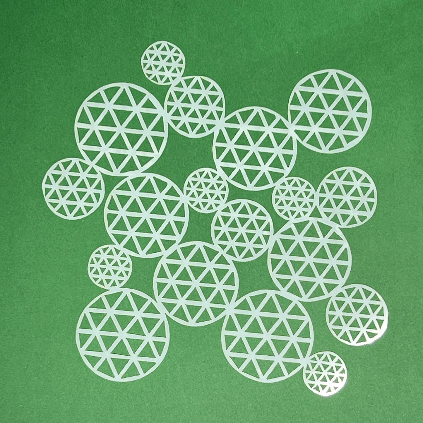 Stencils: 5x5" Paint Crackle Effect, Bubbles, Zigzag,  Fronds,  and more (etsy image id: 6734447828)