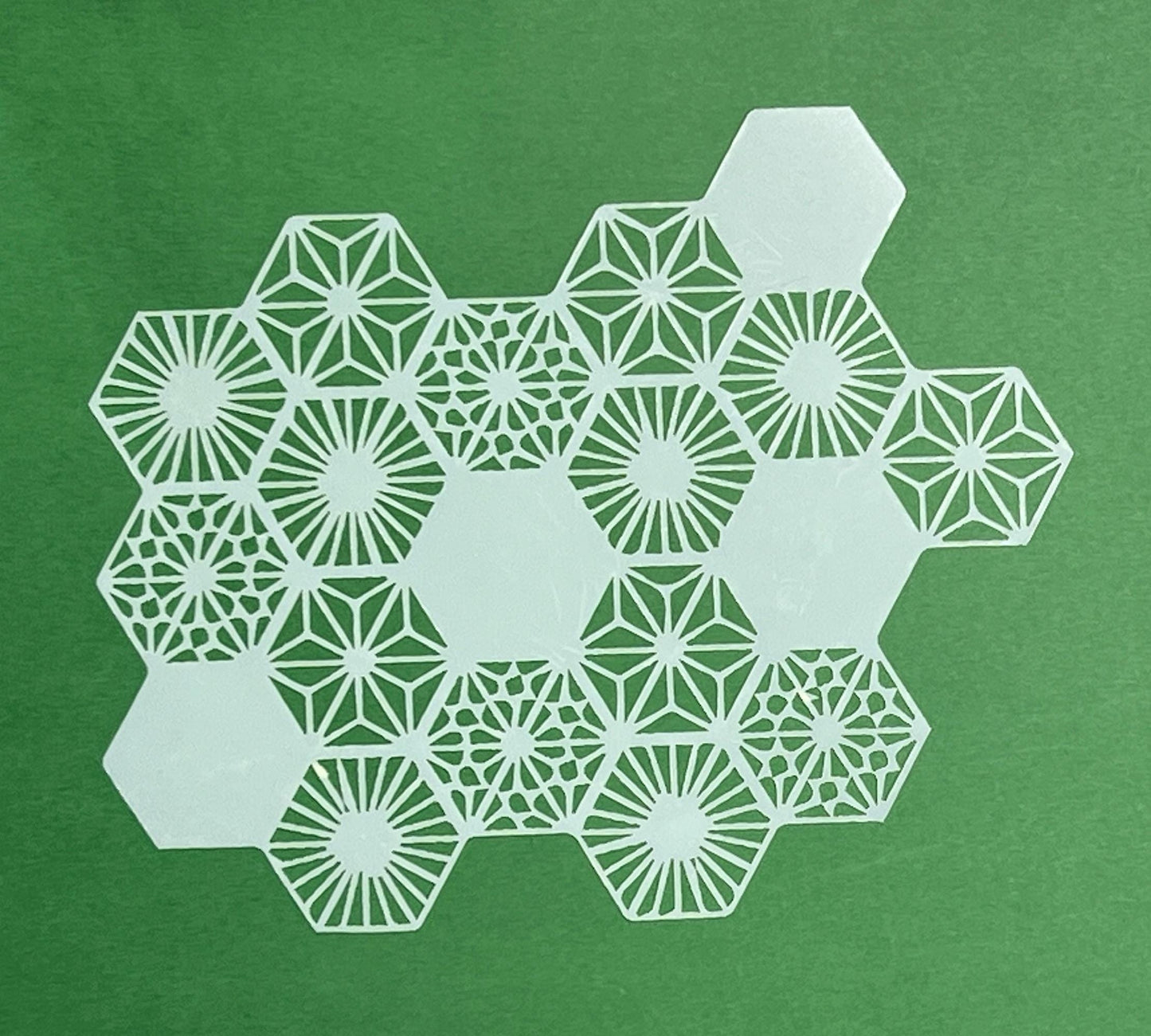 Stencils: 5x5" Paint Crackle Effect, Bubbles, Zigzag,  Fronds,  and more (etsy image id: 6782472505)