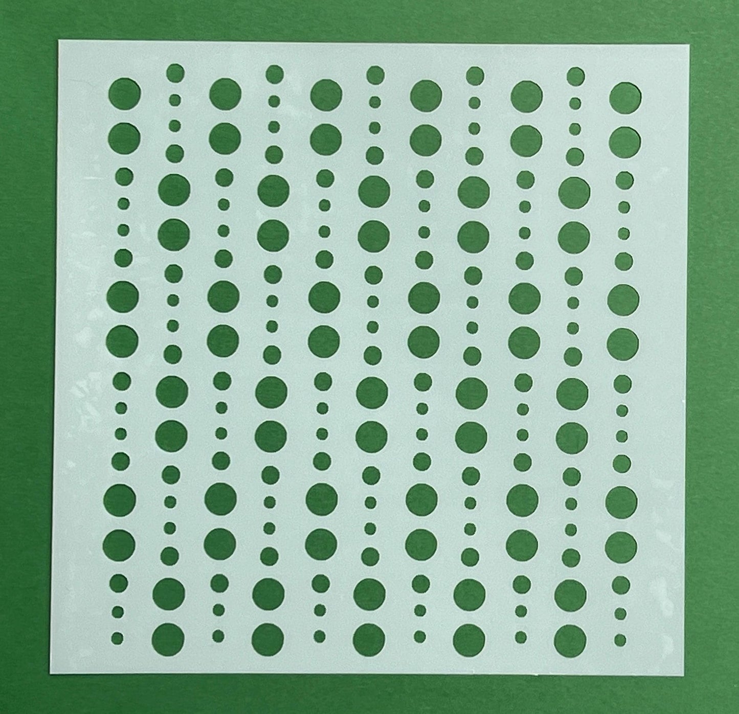 Stencils: 5x5" Paint Crackle Effect, Bubbles, Zigzag,  Fronds,  and more (etsy image id: 6782472557)