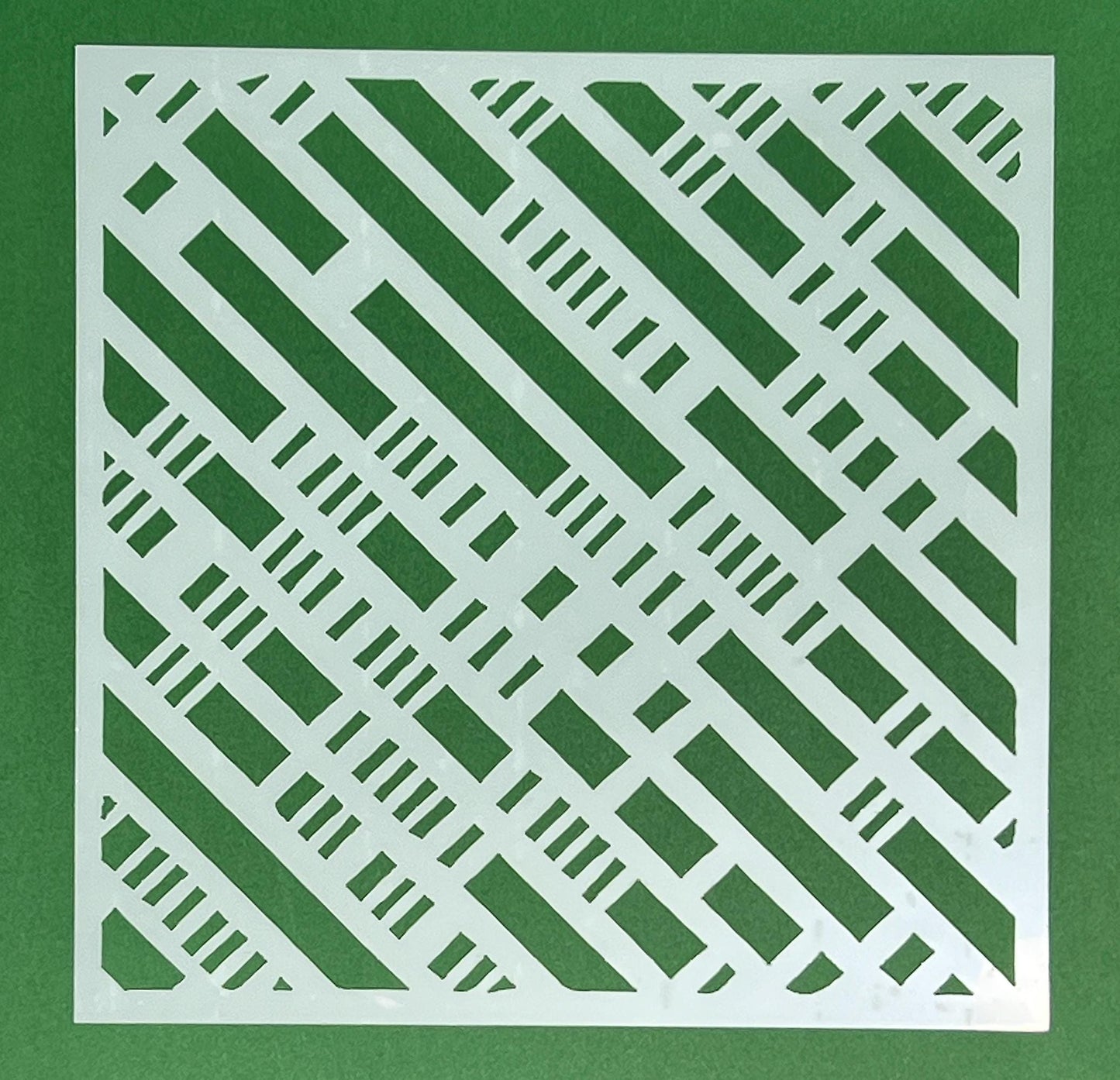 Stencils: 5x5" Paint Crackle Effect, Bubbles, Zigzag,  Fronds,  and more (etsy image id: 6782472559)