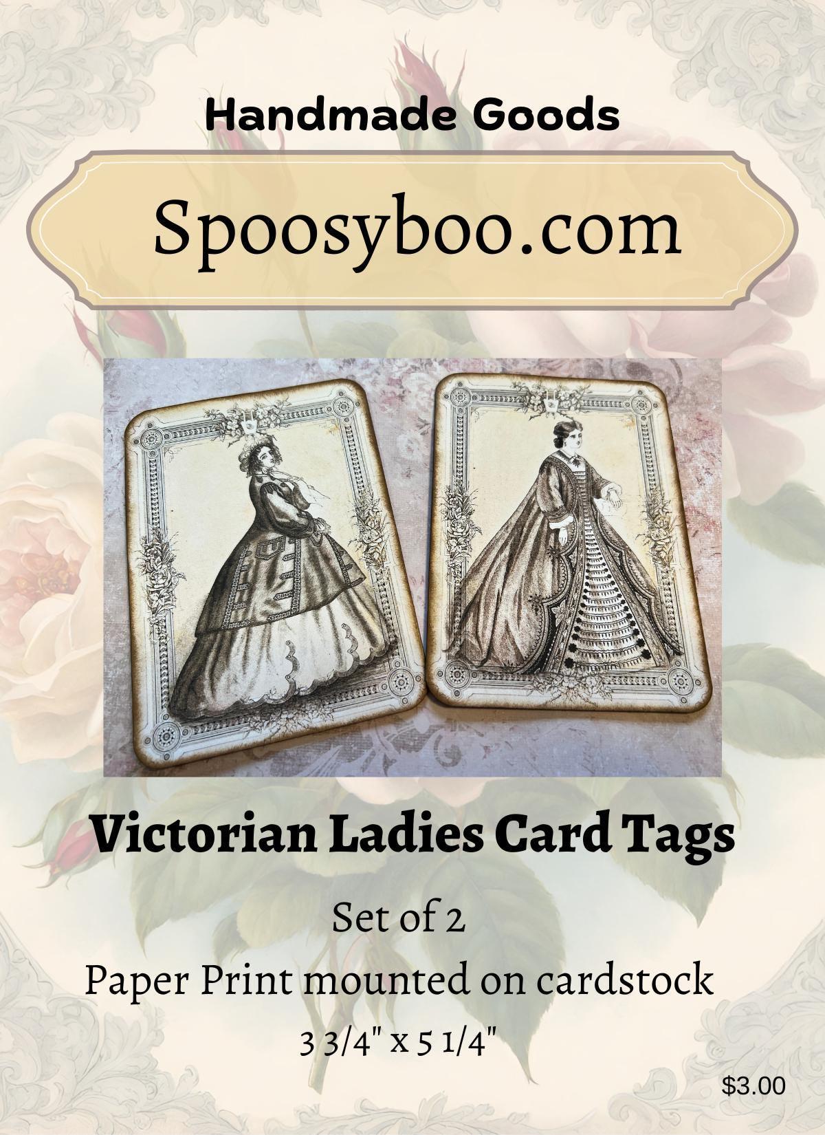 Victorian Lady Tag Cards: Steampunk Ephemera for Junk Journals (etsy image id: 7760622072)