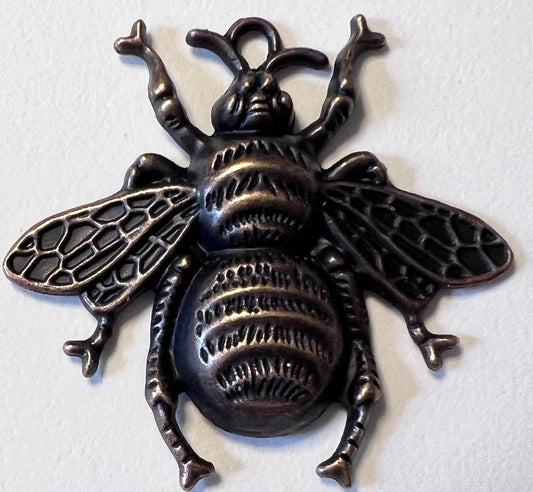 Bee Charms: Antique Brass, Silver, Gold - Scrapbooking, Journals (etsy image id: 7763953560)
