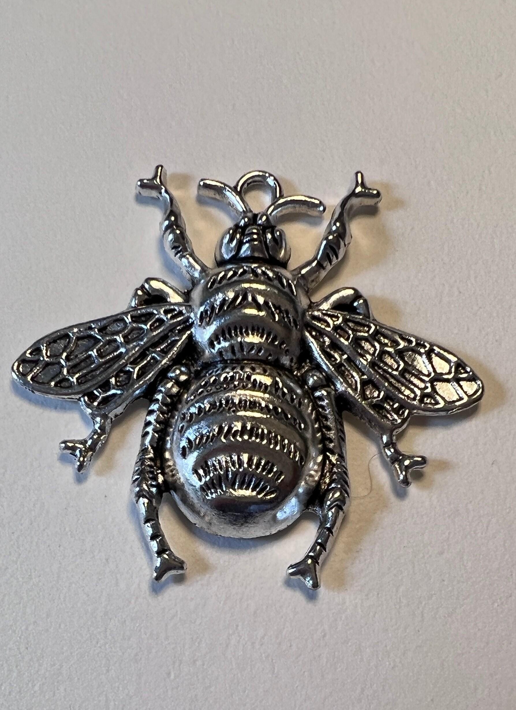 Bee Charms: Antique Brass, Silver, Gold - Scrapbooking, Journals (etsy image id: 7763953664)
