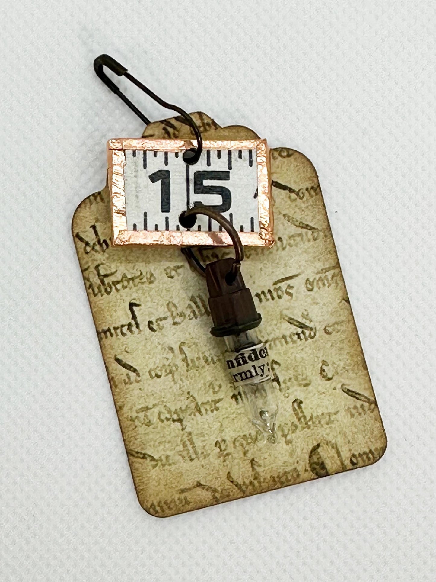 Hand Crafted Salvaged Wooden Ruler Charm Set kit (etsy image id: 7808554133)