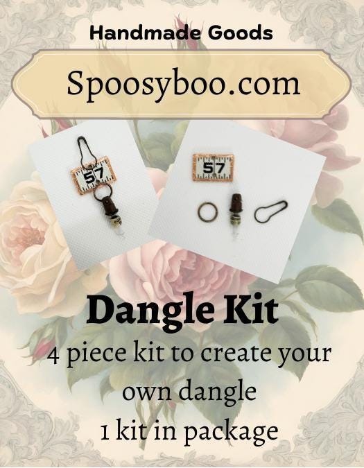 Hand Crafted Salvaged Wooden Ruler Charm Set kit (etsy image id: 7808554195)