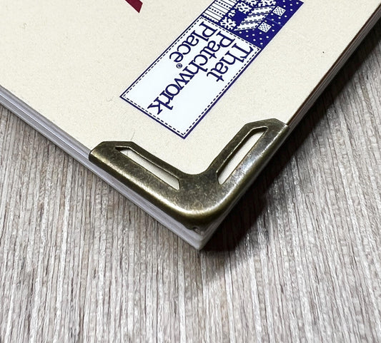 small book corners, metal antique bronze color (etsy image id: 7808561187)
