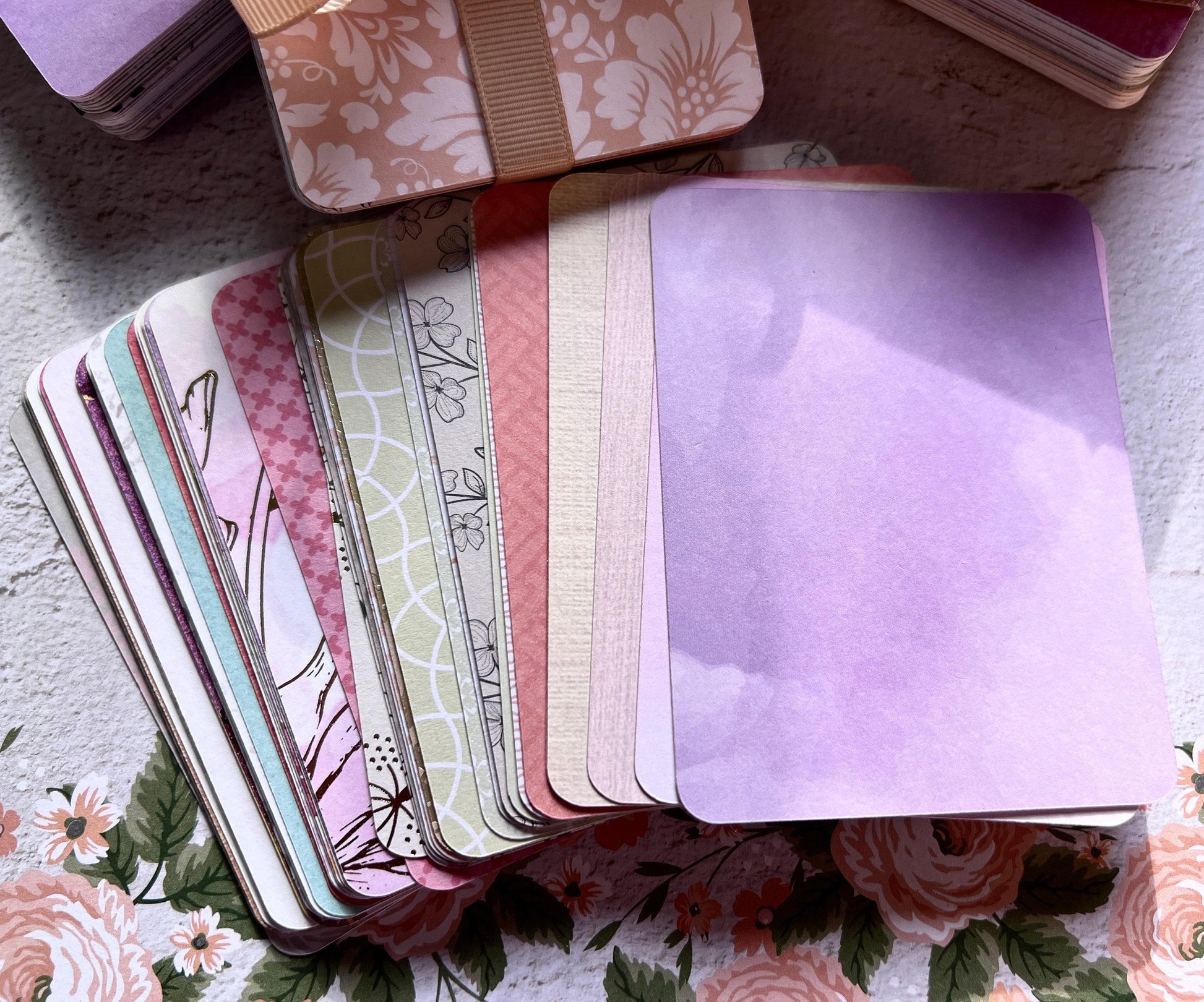 Planner / Journal Cards - 50 3x4 inch Cards with Rounded Corners and Unique Prints on cardstock (etsy image id: 7808565787)