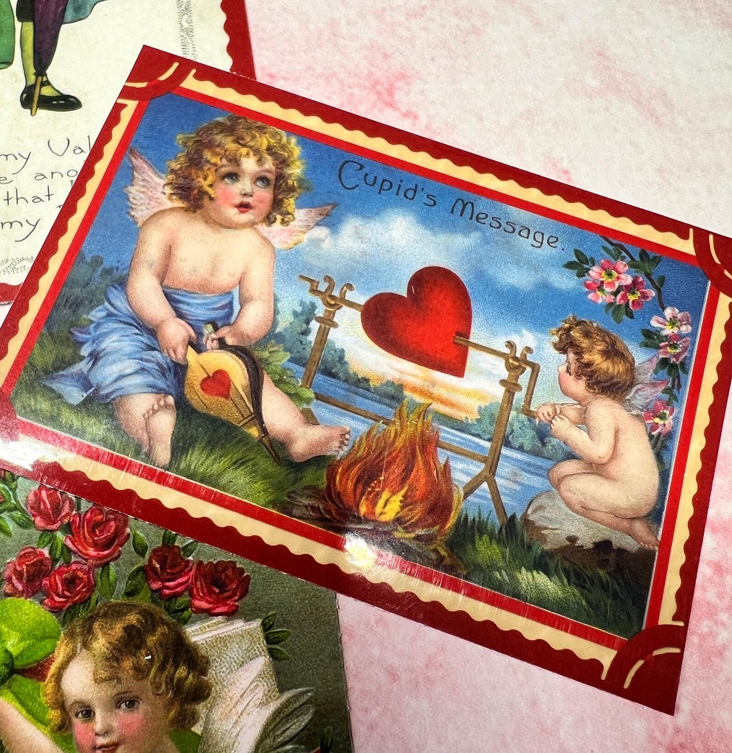 Valentine Vintage Style stickers for cards, journals, scrapbooks, vintage style journaling (etsy image id: 7808566655)