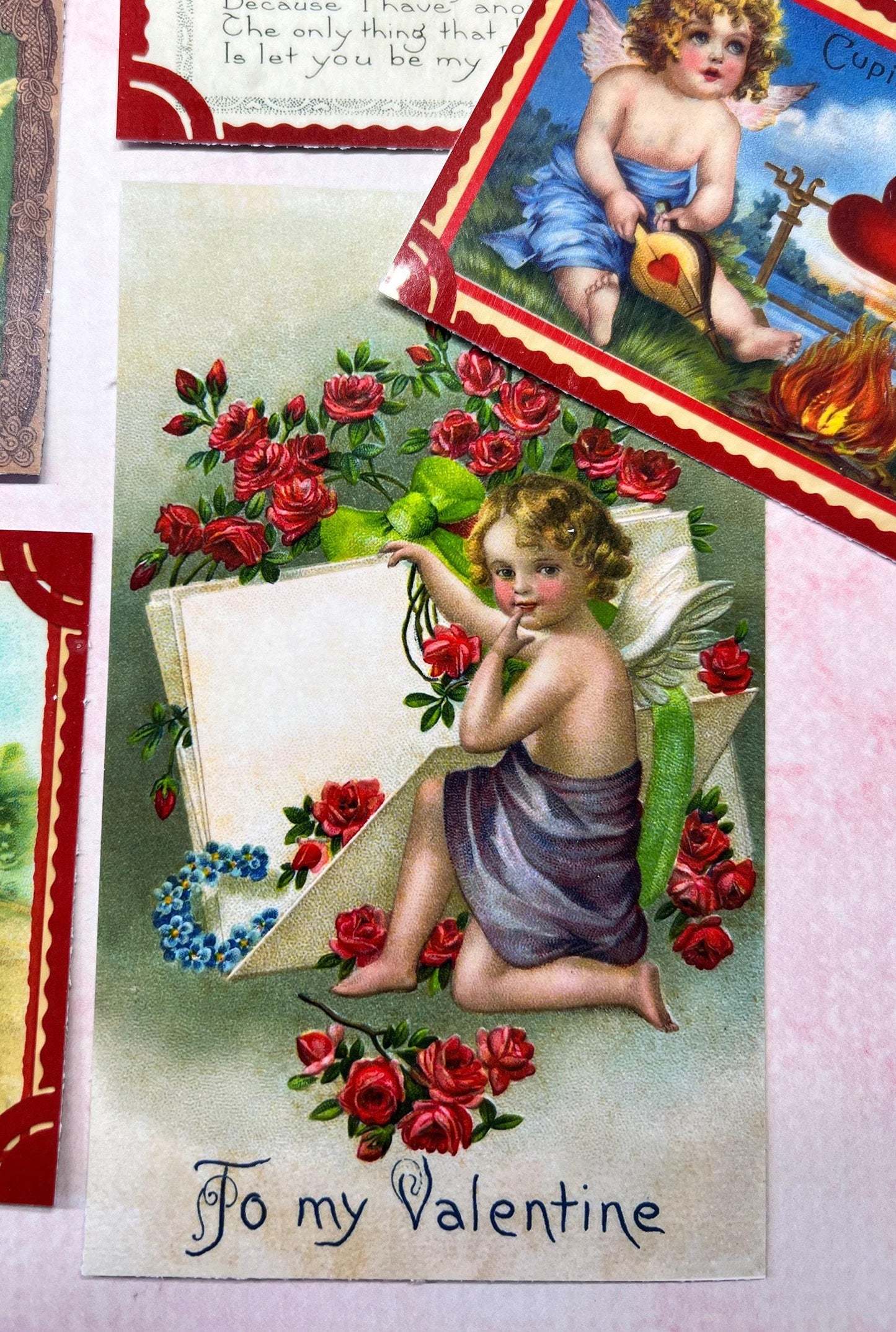 Valentine Vintage Style stickers for cards, journals, scrapbooks, vintage style journaling (etsy image id: 7808566707)