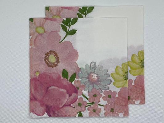 Floral Paper Napkins: Decoupage, Collage, Art Journal - 14 Pack (etsy image id: 7808567169)