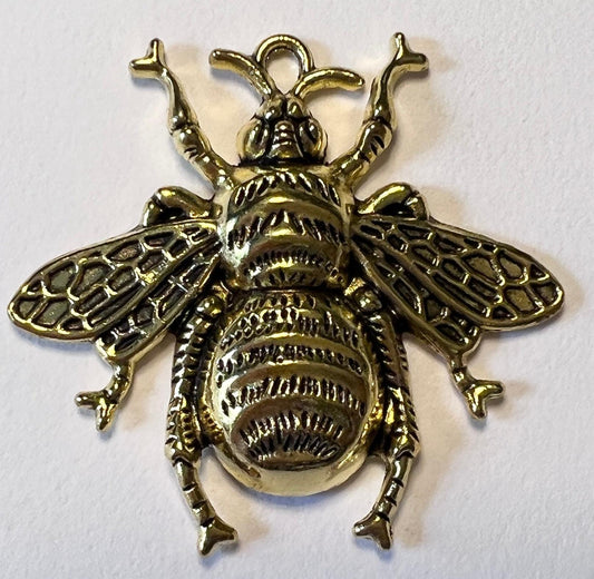 Bee Charms: Antique Brass, Silver, Gold - Scrapbooking, Journals (etsy image id: 7811901317)