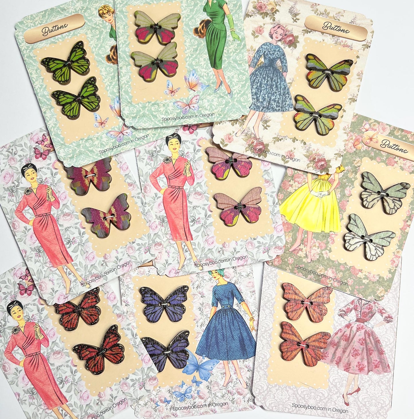 Butterfly Buttons __etsy:7892636556
