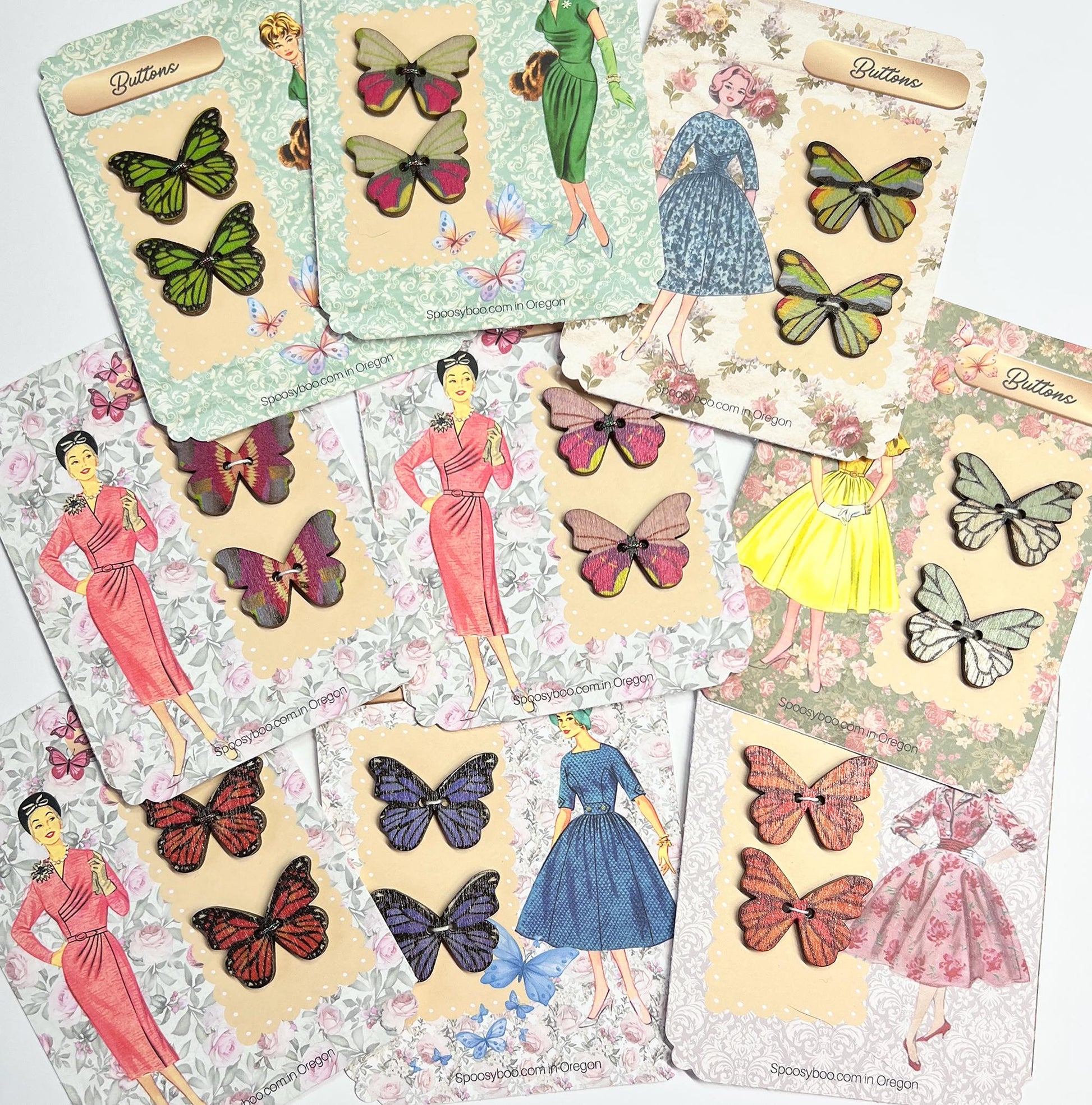 Butterfly Buttons __etsy:7892636556