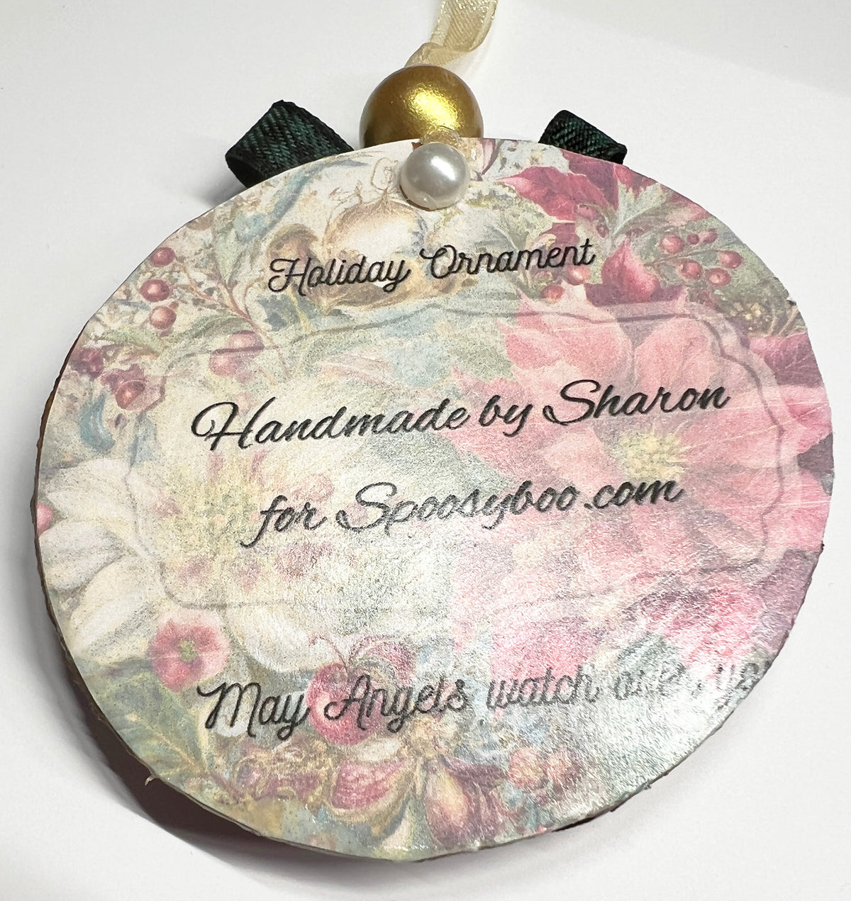 Christmas Goose Wood Holiday Ornament